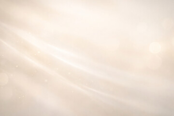 Soft creamy beige abstract background with gentle flowing lines and subtle bokeh lights.