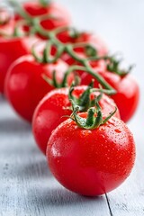 red tomatoes isolated on white background
