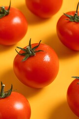 red tomatoes isolated on white background