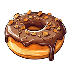 donut with chocolate icing