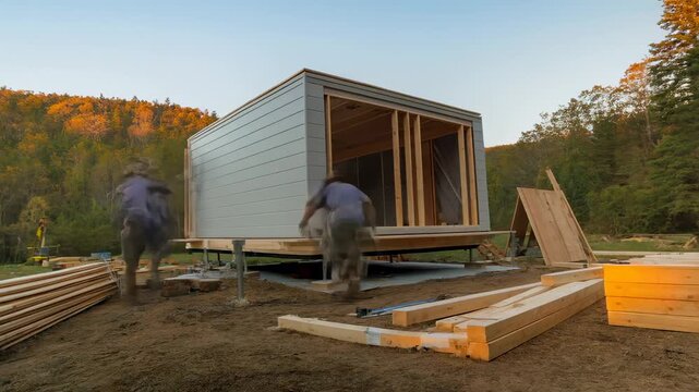 Modern Tiny House Build Time-Lapse | Complete DIY Construction