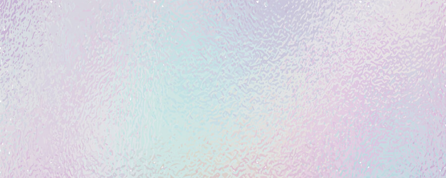 Ribbed background glass with hologram gradient blue color and rainbow effect. Abstract foil light with iridescent pink metal silver line and wall. Holographic texture with diamond purple chrome glow