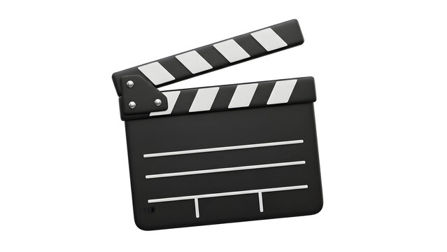 Minimalist Black 3D Movie Production Slate Emoji 🎬