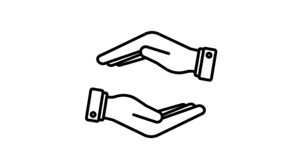 Fototapeta premium Two hands reaching out to each other in a gesture of trust and partnership