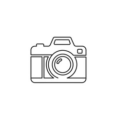 Modern Camera Icon, Simple Line Art Silhouette, Photography Symbol