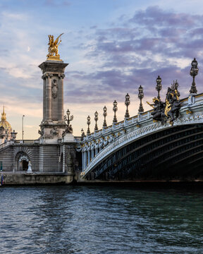 Beautiful view of the Pont Alexander III in Paris