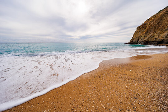 Pristine Shoreline at midday at Villajoyosa