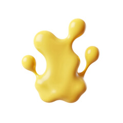 Fototapeta premium Bright yellow abstract liquid splash shape