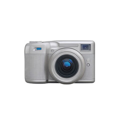 Fototapeta premium Compact digital camera front isolated on transparent background.