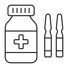 Fototapeta premium Medicine Vector Icon which can easily modify or edit
