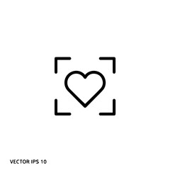 Obraz premium Simple heart outline Vector