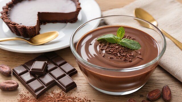 National Chocolate custard day.sweet concept