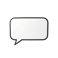 Fototapeta premium Empty white speech bubble with black outline