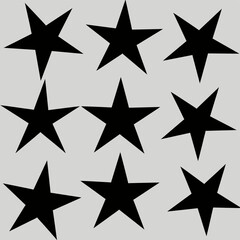 Obraz premium [Vector EPS]Nine black stars arranged in a grid pattern on a light background