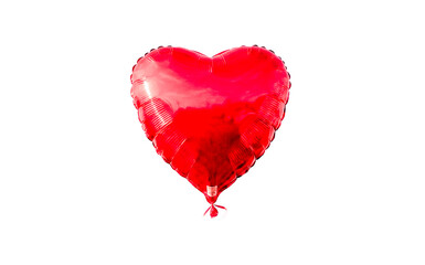 Red Heart balloon in transparent PNG