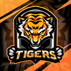 Tiger esport mascot logo design