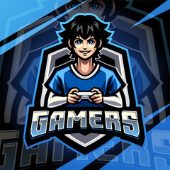 Gamers esport mascot logo design