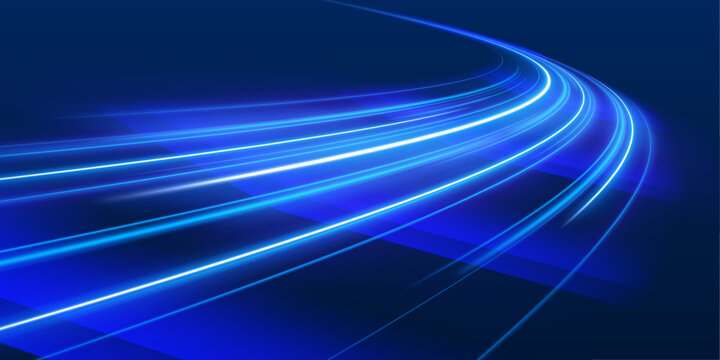 Magic moving fast speed police lines. Laser beams luminous abstract sparkling isolated on a transparent background. Abstract neon color glowing lines background.	