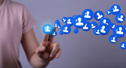 Interactive Social Media Interface: Person Connecting with Digital Network of Avatars Using Modern Technology