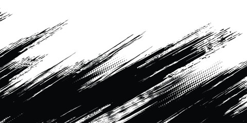 Tire tracks background for rally, drift, motocross, off-road and other auto and motorsport. Black tire marks on a white background with a worn effect and splashes of dirt. Vector isolated texture