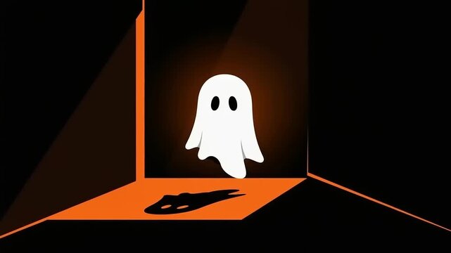 Ghost Character in Dark Room Animation.