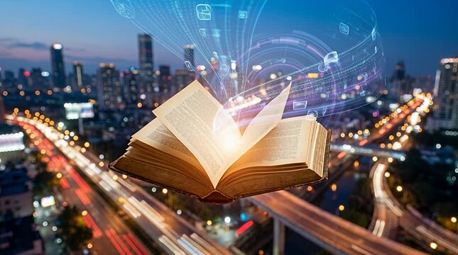 Learn something new anytime, anywhere with knowledge sharing and digital information book photo, learning.