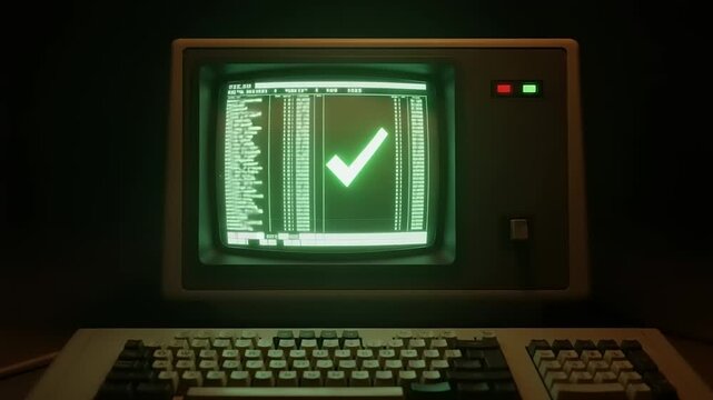 Old Computer System Booting Up Process.