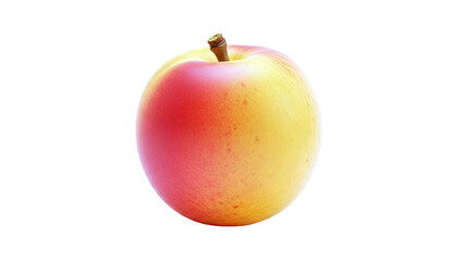 Ripe Apple with Red and Yellow Hues