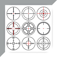 Target Crosshair Icons Set in Black and White Vector,target icon vector,target icon design,target icon concept, target icon post, target icon,cartoon,target icon icon, target icon template,target icon