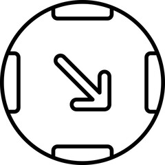 Down Right Arrow Icon