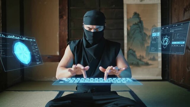 High Speed Digital Ninja Working with Virtual Business Interface