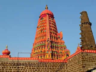 21 January 2026, Shikhar Shingnapur temple an ancient Shiva temple about 45 kms from Satara district, Maharashtra, India. stock photo