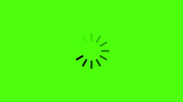 Loading and buffering icon animation with transparent background, featuring a smooth looped circular loading indicator.