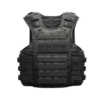 Bulletproof vest isolated on transparent background. PNG