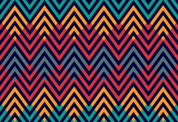 Vector Multi-Colored Zig Zag Pattern Wallpaper