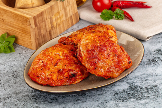 Baked marinated crispy chicken tighs