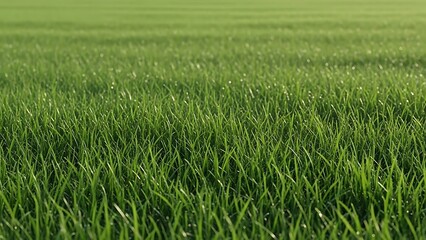 Fototapeta premium Lush Green Grass Field CloseUp