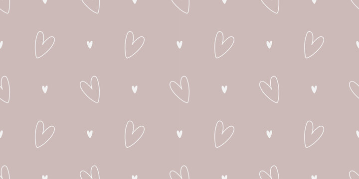 Seamless heart pattern with tiny hearts on a soft background. Designed for Valentine gift wrap, baby fabrics, and romantic tablecloth prints