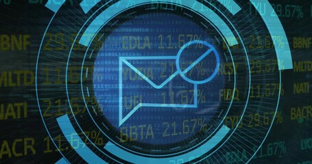 Animation of rotating safe lock with countdown and data processing on black - Powered by Adobe