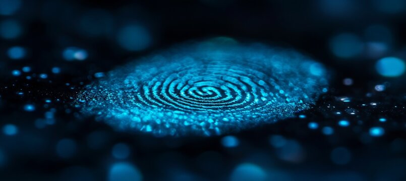 Detailed Close-Up of Forensic Evidence Collection with Fingerprints and Clue Analysis Tools on Glass