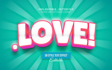 Romantic Love Text Effect &ndash; Editable Typography Style