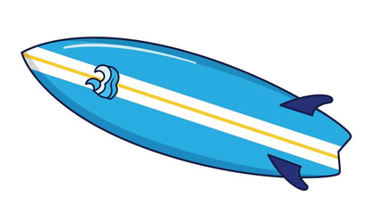 Blue zeppelin with wave design and yellow stripe illustration © Rohim