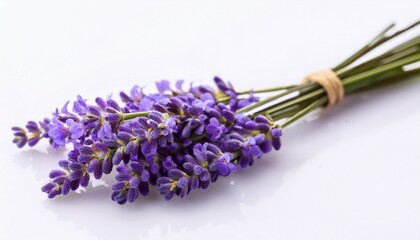 Delicate Lavender Flower On White