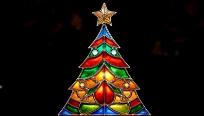 Stained Glass Christmas Tree 4
