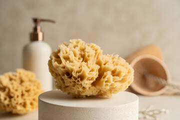 Natural Sea Sponges and Skincare Products for a Luxurious Bath Experience