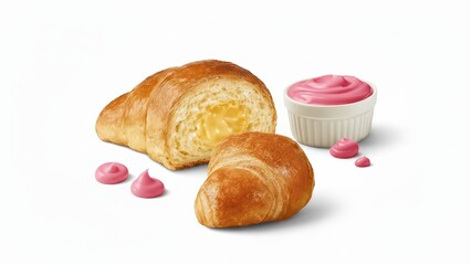 Buttery Croissant with Cream Filling