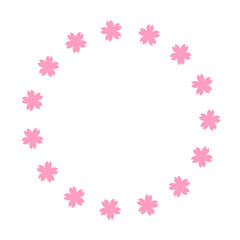 Sakura frame. Spring flower cherry blossom elements for poster, invitation card, flyer and season greeting card.