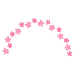 Sakura arch frame. Spring flower elements for poster, invitation card, flyer and season greeting card.
