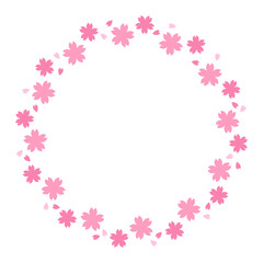 Sakura frame. Spring flower cherry blossom elements for poster, invitation card, flyer and season greeting card.