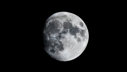 Fototapeta premium Bright Full Moon Isolated On Transparent Background